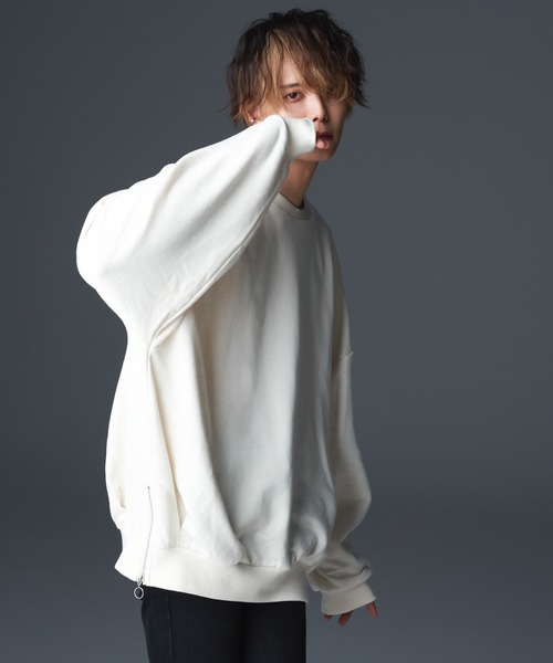 anown(アノン)の「サイドリングジップビッグバルーンスウェット【KEI×anown 限定コラボ】(スウェット・メンズ・オフホワイト/グレイッシュブルー/ブラウン系/チャコールグレー/スミクロ・M/XS/S/L)」の14枚目の写真