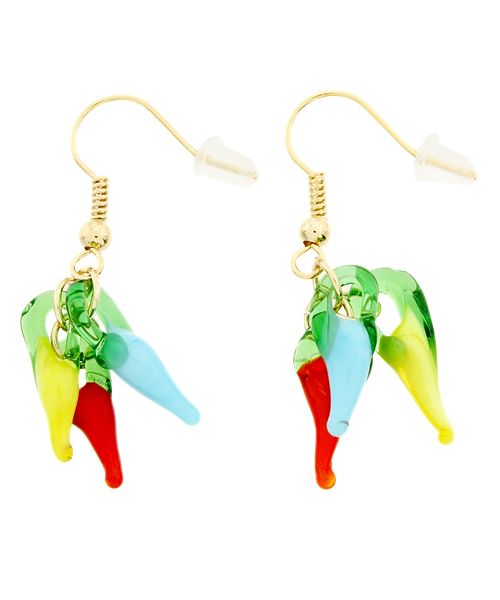 チャイハネ（チャイハネ）の「【チャイハネ】チリペッパーピアス（ピアス（両耳用）・レディース・グリーン/レッド/イエロー/カラフル/ピンク・FREE）」の5枚目の写真