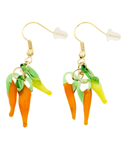 チャイハネ（チャイハネ）の「【チャイハネ】チリペッパーピアス（ピアス（両耳用）・レディース・グリーン/レッド/イエロー/カラフル/ピンク・FREE）」の2枚目の写真