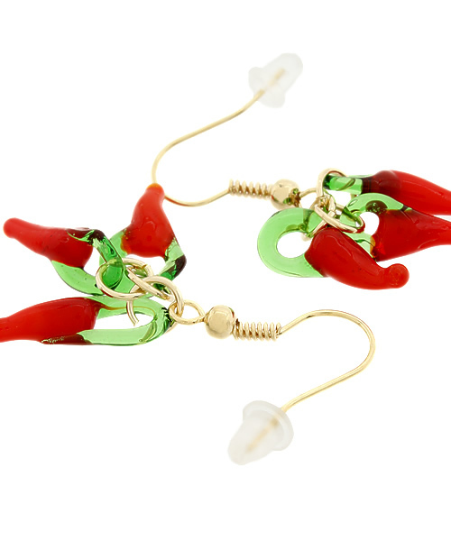 チャイハネ（チャイハネ）の「【チャイハネ】チリペッパーピアス（ピアス（両耳用）・レディース・グリーン/レッド/イエロー/カラフル/ピンク・FREE）」の6枚目の写真