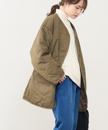 PUAL CE CIN | 波キルトノーカラージャケット(ノーカラージャケット)