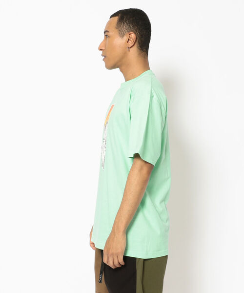 MANASTASH（マナスタッシュ）の「MANASTASH/マナスタッシュ　MOON SMILE TEE ムーンスマイルティー　7123049（Tシャツ/カットソー・メンズ・ミント/ブラック・X-LARGE/LARGE/MEDIUM）」の3枚目の写真