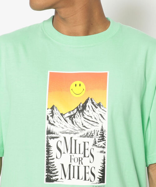 MANASTASH（マナスタッシュ）の「MANASTASH/マナスタッシュ　MOON SMILE TEE ムーンスマイルティー　7123049（Tシャツ/カットソー・メンズ・ミント/ブラック・X-LARGE/LARGE/MEDIUM）」の5枚目の写真