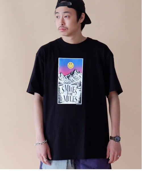 MANASTASH（マナスタッシュ）の「MANASTASH/マナスタッシュ　MOON SMILE TEE ムーンスマイルティー　7123049（Tシャツ/カットソー・メンズ・ミント/ブラック・X-LARGE/LARGE/MEDIUM）」の2枚目の写真