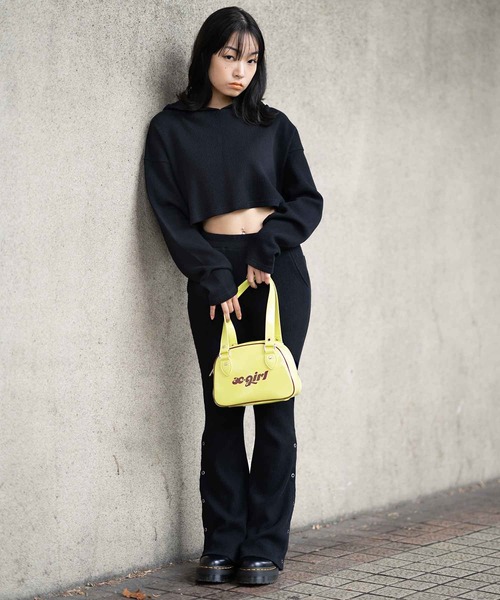 X-girl（エックスガール）の「MINI BOSTON BAG/エナメル/ミニ ボストンバッグ/ショルダーバッグ（ボストンバッグ・レディース・ブラウン/ピンク/イエロー/オフホワイト/ベージュ/ブラック・ONE SIZE）」の16枚目の写真