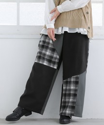 osharewalker | 『パッチワーク風メルトンワイドパンツ』(その他パンツ)