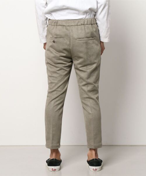 【セール】《フェイクスエード》スリムテーパードスラックス（スラックス）｜B.I.D.（ビーアイディー）