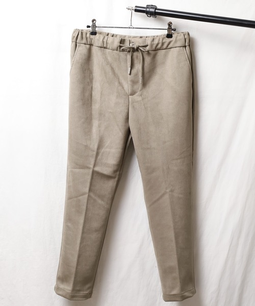 【セール】《フェイクスエード》スリムテーパードスラックス（スラックス）｜B.I.D.（ビーアイディー）