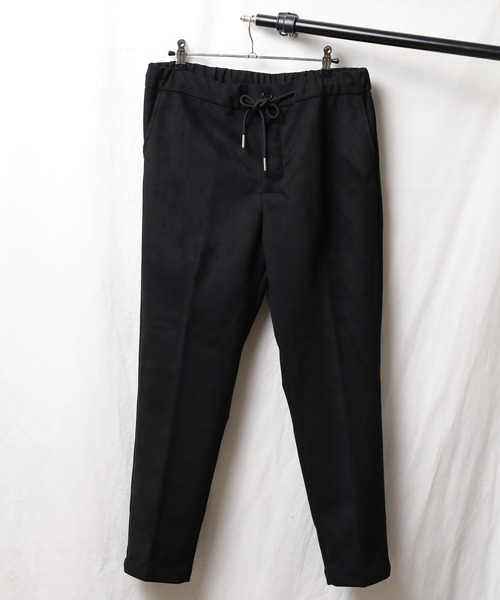 【セール】《フェイクスエード》スリムテーパードスラックス（スラックス）｜B.I.D.（ビーアイディー）