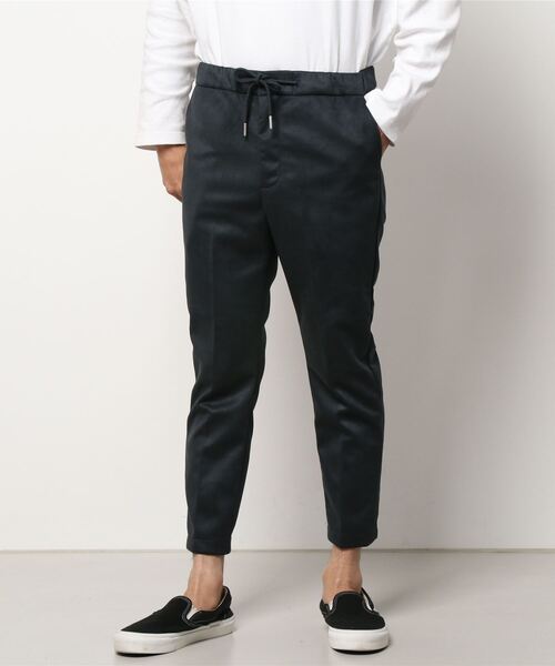 【セール】《フェイクスエード》スリムテーパードスラックス（スラックス）｜B.I.D.（ビーアイディー）