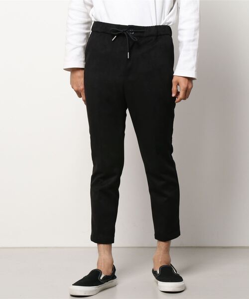 【セール】《フェイクスエード》スリムテーパードスラックス（スラックス）｜B.I.D.（ビーアイディー）