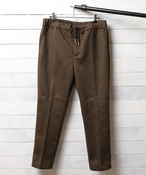 【セール】《フェイクスエード》スリムテーパードスラックス（スラックス）｜B.I.D.（ビーアイディー）