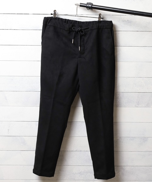 【セール】《フェイクスエード》スリムテーパードスラックス（スラックス）｜B.I.D.（ビーアイディー）