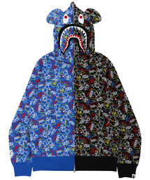 BE@RBRICK | BE@RBRICK CAMO BE@R SHARK HALF FULL ZIP HOODIE(パーカー)