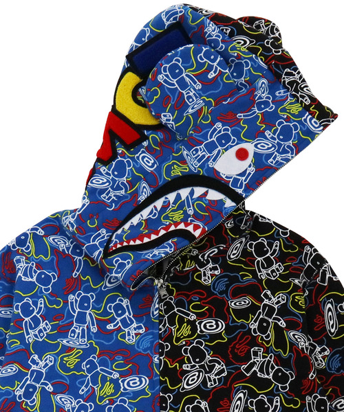 BE@RBRICK（ベアブリック）の「BE@RBRICK CAMO BE@R SHARK HALF FULL ZIP HOODIE（パーカー・メンズ・マルチ・LARGE/MEDIUM/XX-LARGE/SMALL/X-LARGE）」の3枚目の写真