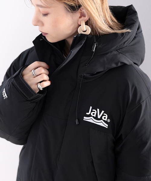 セール】《Javaジャバコラボ》極暖、異素材パネルフェイクダウン