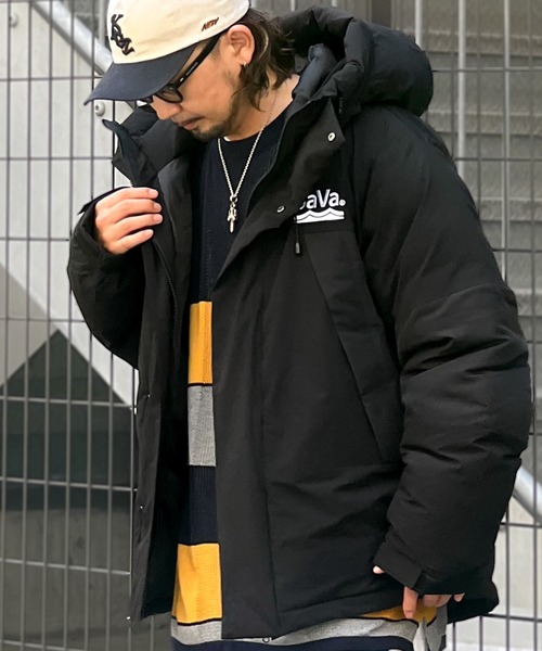 セール】《Javaジャバコラボ》極暖、異素材パネルフェイクダウン