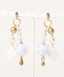 tone（トーン）の「【atelier*mio】クレイ × オーナメント costume jewelry pierce（ピアス（両耳用））」