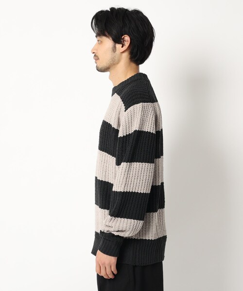 BASECONTROL(ベースコントロール)の「◆ポリエステル モールヤーン 畦編み クルーネックニット(ニット/セーター・メンズ・ライトグリーン系/サックスブルー/グレー系その他/キャメル/グレー/ライトグリーン・03/02/04)」の8枚目の写真