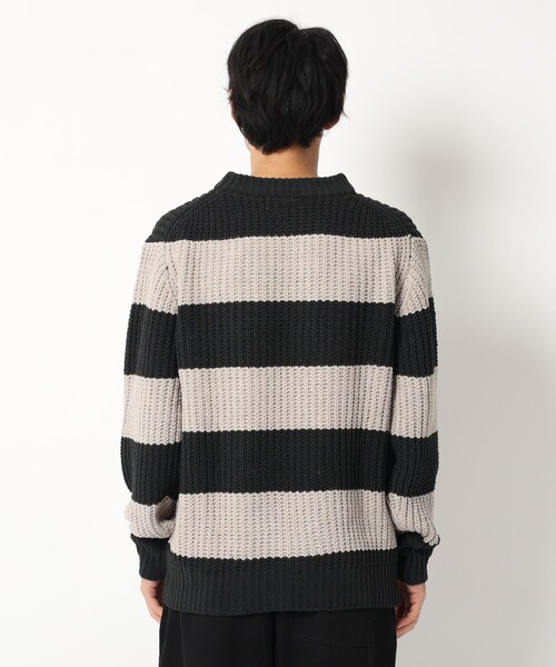 BASECONTROL(ベースコントロール)の「◆ポリエステル モールヤーン 畦編み クルーネックニット(ニット/セーター・メンズ・ライトグリーン系/サックスブルー/グレー系その他/キャメル/グレー/ライトグリーン・03/02/04)」の9枚目の写真