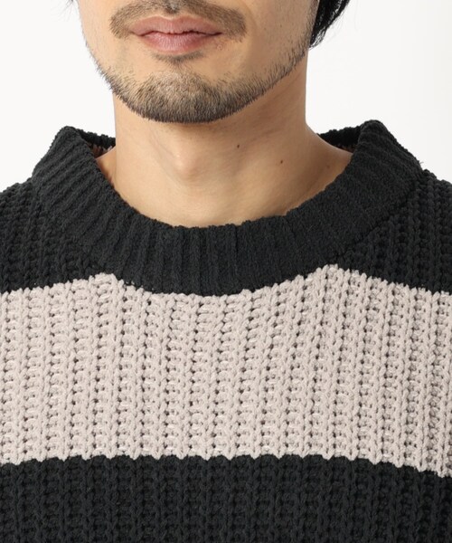 BASECONTROL(ベースコントロール)の「◆ポリエステル モールヤーン 畦編み クルーネックニット(ニット/セーター・メンズ・ライトグリーン系/サックスブルー/グレー系その他/キャメル/グレー/ライトグリーン・03/02/04)」の10枚目の写真