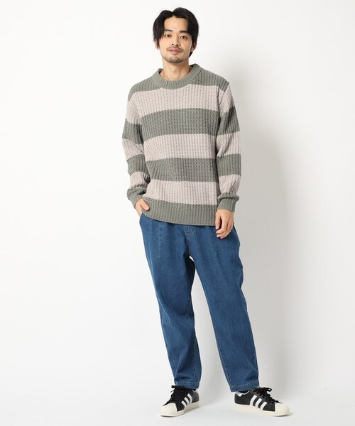 BASECONTROL(ベースコントロール)の「◆ポリエステル モールヤーン 畦編み クルーネックニット(ニット/セーター・メンズ・ライトグリーン系/サックスブルー/グレー系その他/キャメル/グレー/ライトグリーン・03/02/04)」の21枚目の写真