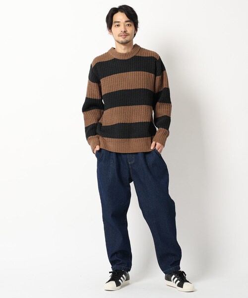 BASECONTROL(ベースコントロール)の「◆ポリエステル モールヤーン 畦編み クルーネックニット(ニット/セーター・メンズ・ライトグリーン系/サックスブルー/グレー系その他/キャメル/グレー/ライトグリーン・03/02/04)」の22枚目の写真