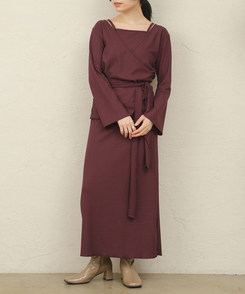 ONEME(ワンム)の「【 ONEME 】リラックスアンサンブルドレス(ワンピース・レディース・ブラック/ブラウン/ブルー/レッド系その他・FREE)」の4枚目の写真