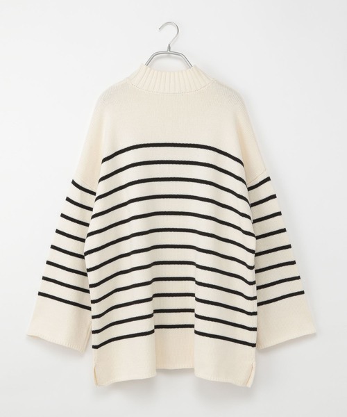 Heather（ヘザー）の「ハイネックボーダーチュニックニット  264778（ニット/セーター・レディース・ホワイト系その他/ブラック系その他/グリーン系その他・FREE）」の17枚目の写真