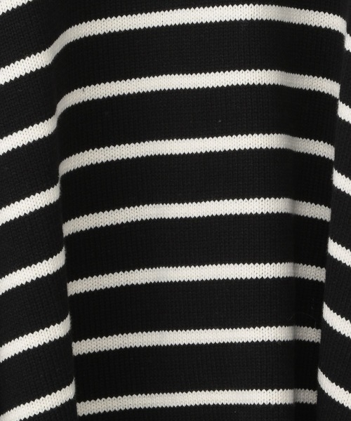 Heather（ヘザー）の「ハイネックボーダーチュニックニット  264778（ニット/セーター・レディース・ホワイト系その他/ブラック系その他/グリーン系その他・FREE）」の7枚目の写真