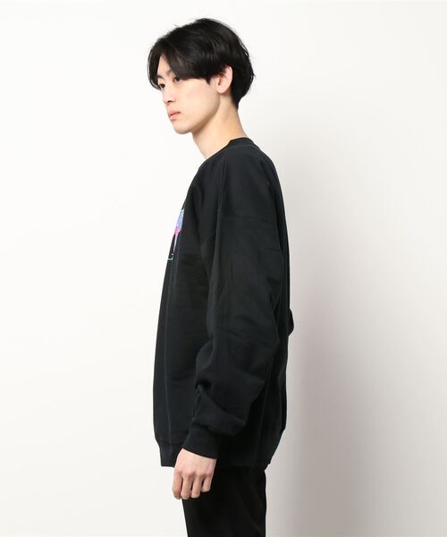 THRASHER（スラッシャー）の「GODZILLA BURST CREW SWEAT/スラッシャースウェットトレーナー（スウェット・メンズ・ブラック・MEDIUM/LARGE/X-LARGE）」の2枚目の写真