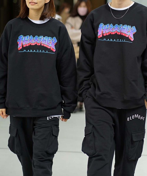 THRASHER（スラッシャー）の「GODZILLA BURST CREW SWEAT/スラッシャースウェットトレーナー（スウェット・メンズ・ブラック・MEDIUM/LARGE/X-LARGE）」の4枚目の写真