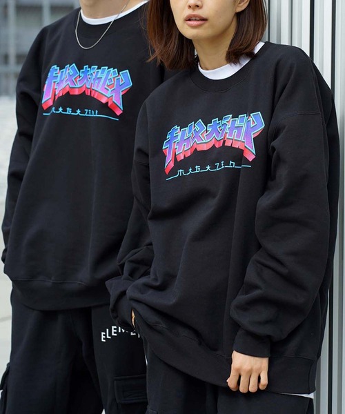 THRASHER（スラッシャー）の「GODZILLA BURST CREW SWEAT/スラッシャースウェットトレーナー（スウェット・メンズ・ブラック・MEDIUM/LARGE/X-LARGE）」の5枚目の写真