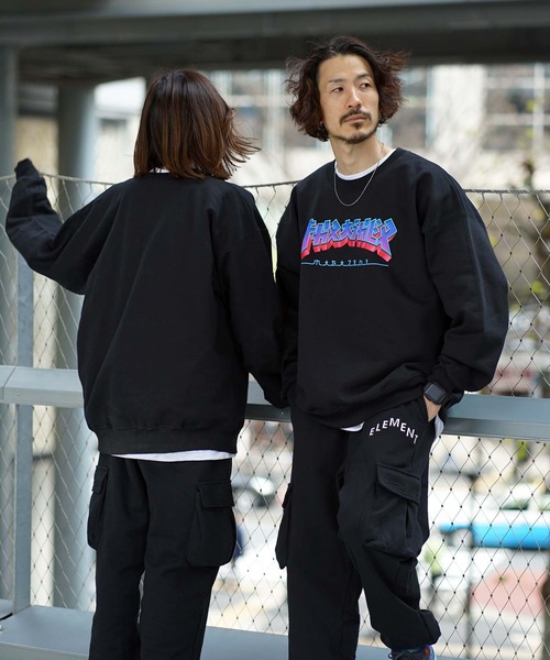 THRASHER（スラッシャー）の「GODZILLA BURST CREW SWEAT/スラッシャースウェットトレーナー（スウェット・メンズ・ブラック・MEDIUM/LARGE/X-LARGE）」の11枚目の写真
