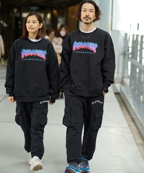 THRASHER（スラッシャー）の「GODZILLA BURST CREW SWEAT/スラッシャースウェットトレーナー（スウェット・メンズ・ブラック・MEDIUM/LARGE/X-LARGE）」の12枚目の写真