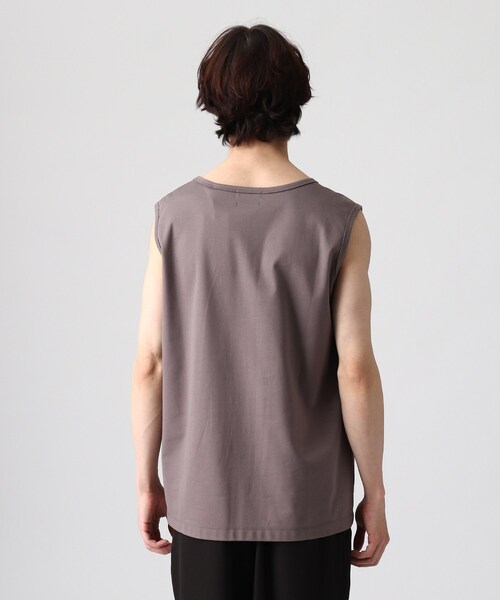 tk.TAKEO KIKUCHI(ティーケータケオキクチ)の「◆ハイゲージスムースタンクトップ(タンクトップ・メンズ・サンドベージュ/ブラック/ホワイト/チャコールグレー・02/03/04)」の8枚目の写真