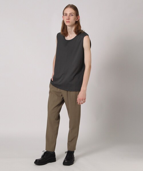 tk.TAKEO KIKUCHI(ティーケータケオキクチ)の「◆ハイゲージスムースタンクトップ(タンクトップ・メンズ・サンドベージュ/ブラック/ホワイト/チャコールグレー・02/03/04)」の17枚目の写真