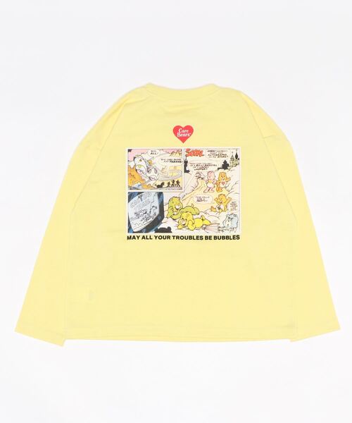 VIVIAN BLUE（ビビアンブルー）の「【VIVIAN BLUE】ケアベアプリントロングTシャツ（Tシャツ/カットソー・キッズ・ブラック/ベージュ/イエロー/ブルー・120/130/140/150）」の6枚目の写真