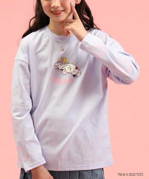 VIVIAN BLUE（ビビアンブルー）の「【VIVIAN BLUE】ケアベアプリントロングTシャツ（Tシャツ/カットソー・キッズ・ブラック/ベージュ/イエロー/ブルー・120/130/140/150）」の4枚目の写真