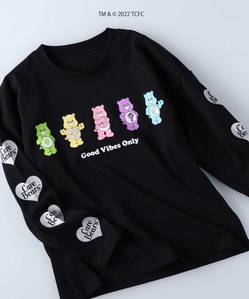 VIVIAN BLUE（ビビアンブルー）の「【VIVIAN BLUE】ケアベアプリントロングTシャツ（Tシャツ/カットソー・キッズ・ブラック/ベージュ/イエロー/ブルー・120/130/140/150）」の15枚目の写真