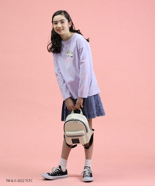 VIVIAN BLUE（ビビアンブルー）の「【VIVIAN BLUE】ケアベアプリントロングTシャツ（Tシャツ/カットソー・キッズ・ブラック/ベージュ/イエロー/ブルー・120/130/140/150）」の12枚目の写真