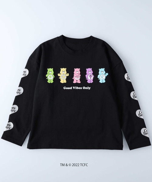 VIVIAN BLUE（ビビアンブルー）の「【VIVIAN BLUE】ケアベアプリントロングTシャツ（Tシャツ/カットソー・キッズ・ブラック/ベージュ/イエロー/ブルー・120/130/140/150）」の17枚目の写真