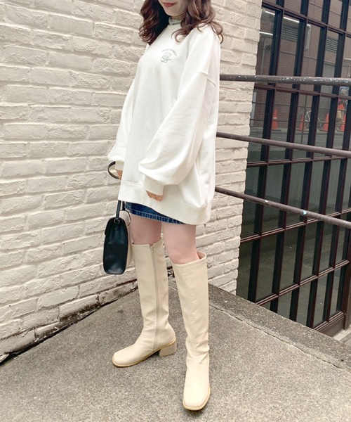 OLIVE des OLIVE（オリーブデオリーブ）の「トーストフレンズプルオーバー/スウェット/トレーナー（スウェット・レディース・ライトグレー/オフホワイト/ピンク/ミント/スミクロ・FREE）」の18枚目の写真