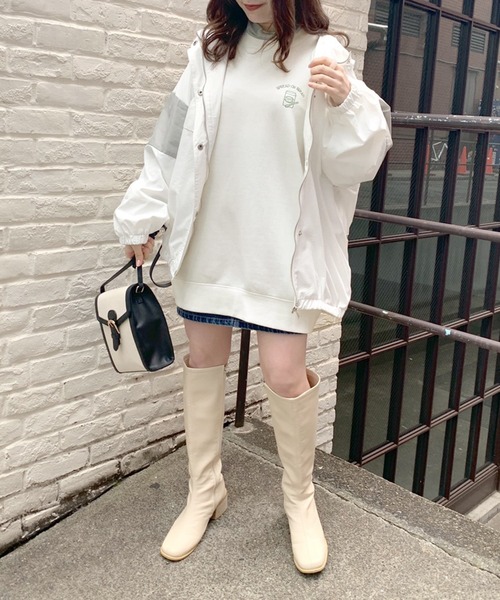 OLIVE des OLIVE（オリーブデオリーブ）の「トーストフレンズプルオーバー/スウェット/トレーナー（スウェット・レディース・ライトグレー/オフホワイト/ピンク/ミント/スミクロ・FREE）」の12枚目の写真