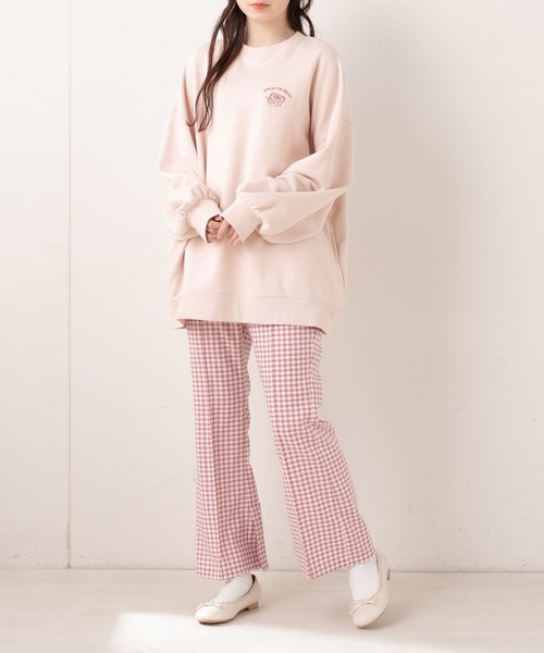 OLIVE des OLIVE（オリーブデオリーブ）の「トーストフレンズプルオーバー/スウェット/トレーナー（スウェット・レディース・ライトグレー/オフホワイト/ピンク/ミント/スミクロ・FREE）」の20枚目の写真