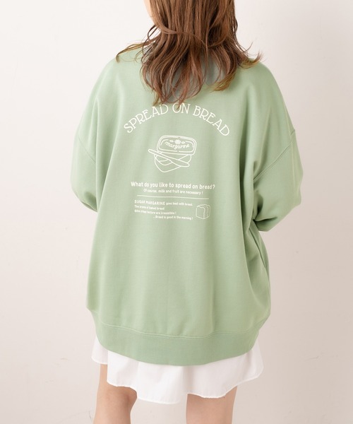 OLIVE des OLIVE（オリーブデオリーブ）の「トーストフレンズプルオーバー/スウェット/トレーナー（スウェット・レディース・ライトグレー/オフホワイト/ピンク/ミント/スミクロ・FREE）」の15枚目の写真