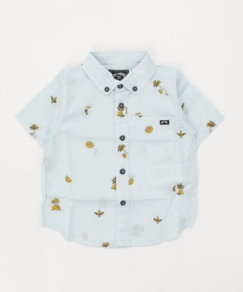 BILLABONG(ビラボン)の「BILLABONG キッズ SUNDAYS MINI SS 半袖シャツ (90~130) 【2022年春夏モデル】/ビラボンキッズ半袖シャツ(シャツ/ブラウス・キッズ・スカイブルー/ネイビー・90/100/110/120)」の2枚目の写真
