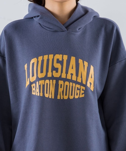 socolla（ソコラ）の「【socolla】カレッジロゴスウェットパーカー（パーカー・レディース・ネイビー/グリーン/ベージュ/グレー・M）」の15枚目の写真