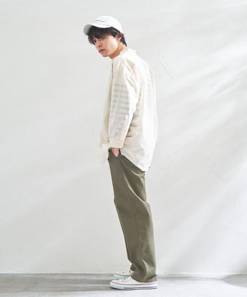 coen コーエン パッチワーク シャツ 七分袖 カーキ M coen（コーエン）の「KHAKI JUNGLE（カーキジャングル）別注ボタニカル