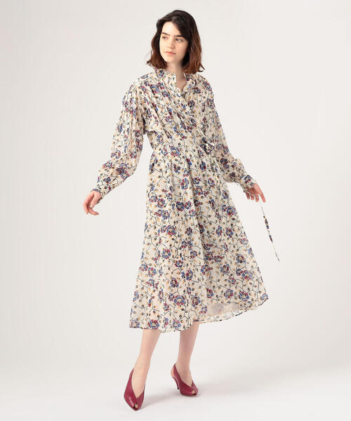 ISABEL MARANT（イザベルマラン）の「ISABEL MARANT ETOILE MAELYS コットン プリントロングワンピース（ワンピース・レディース・ホワイト系その他/ブルー系その他4・34/36）」の3枚目の写真